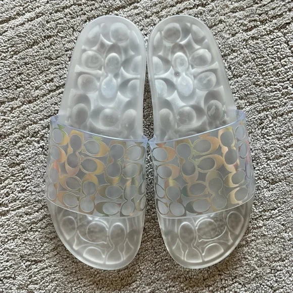 Coach Ugo Iridescent Signature Slides - Picture 1 of 9